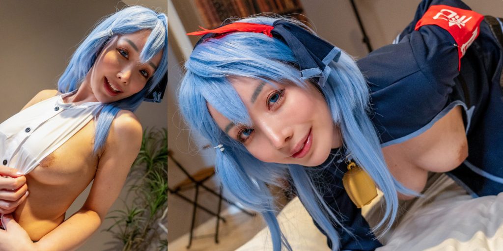 実写化ゲヘナヨコチチハミデヤン【ブルアカ天雨アココスプレ同人写真集 横乳露出 Cosmic】