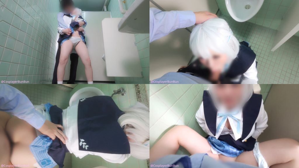【学マス(実写)葛城リーリヤエロ同人AV】教室で角オナ盗撮!そのまま立ちバック背面座位で中出しSEX【ぶんコス】